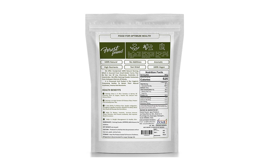 Forest Found Aromatic Nutmeg Powder    Pack  250 grams